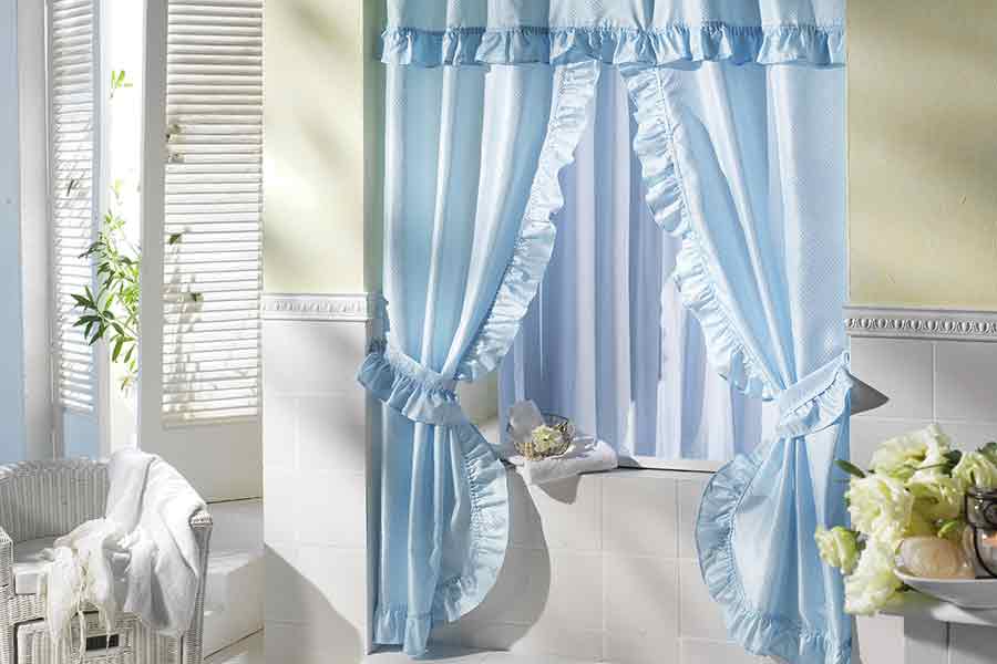 Ruffled Shower Curtains